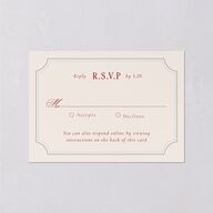Vintage Vase Wedding Response Cards Burgundy Signature Standard