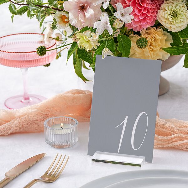 At Last Table Numbers Dusty Blue Signature