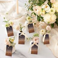 Desert Moon Favor Gift Tags Gold Dark Navy Signature