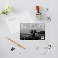 Magazine Cover Save the Date Postcards Licorice