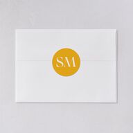 Retro Sunburst Wedding Stickers Pumpkin