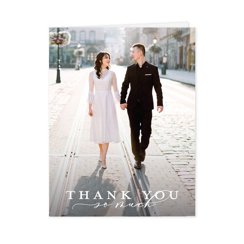 Natural Monogram Thank You Cards Midnight Navy