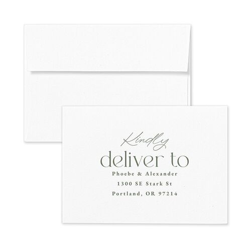 Striking Scene Response Card Envelopes White Thyme Return Address Signature Standard