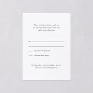 Classically Stated Wedding Response Cards Pure White Gold Signature