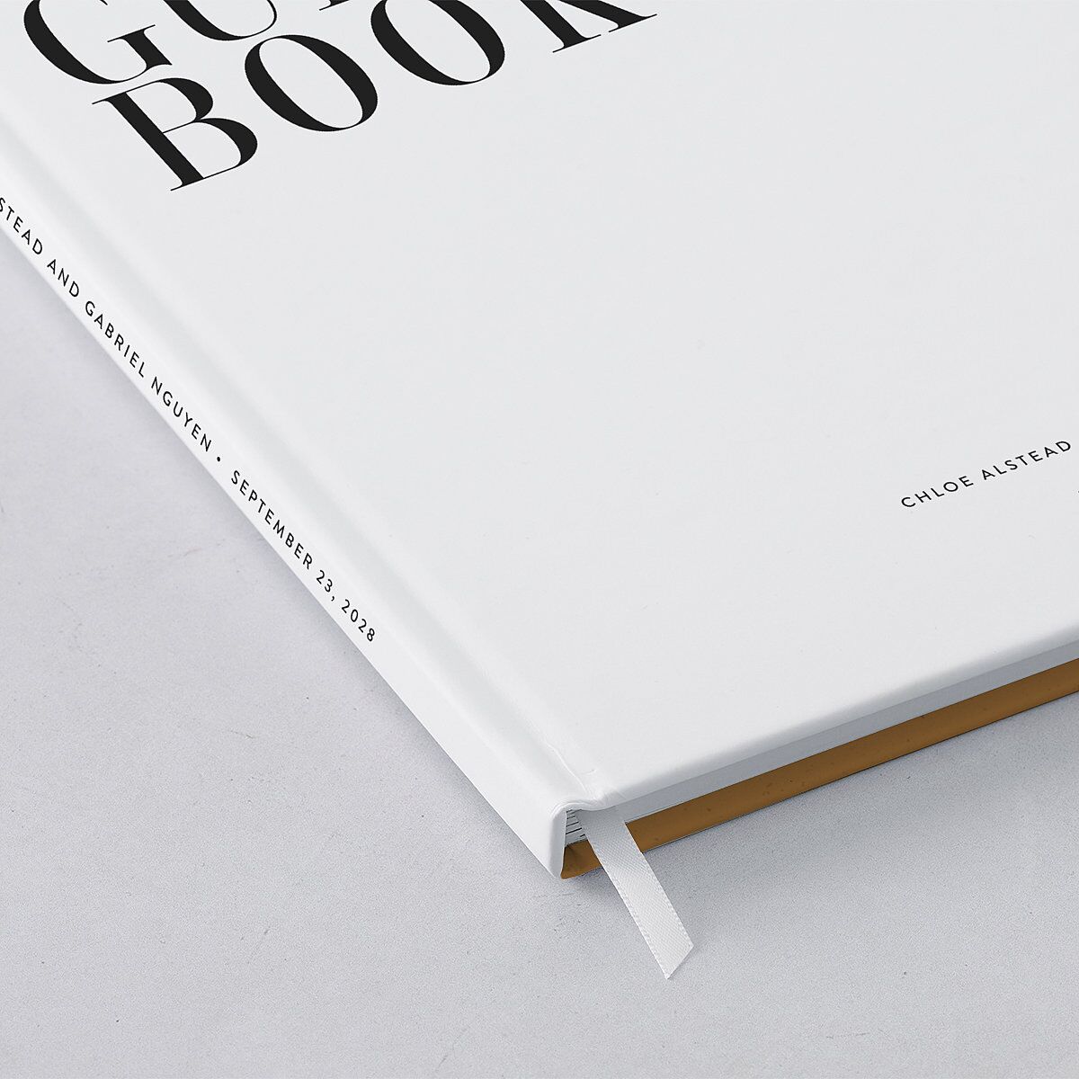 Minimal Chic Wedding Guest Book Pure White