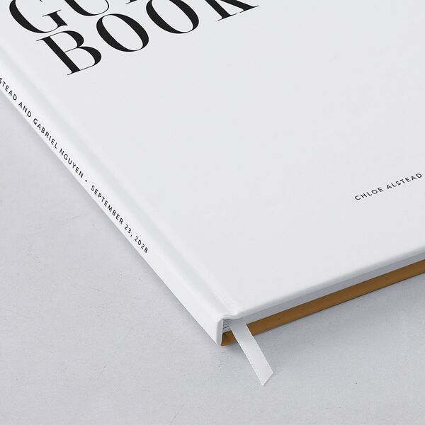 Minimal Chic Wedding Guest Book Pure White