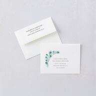 Peacock Nouveau Thank You Cards Gold Linen