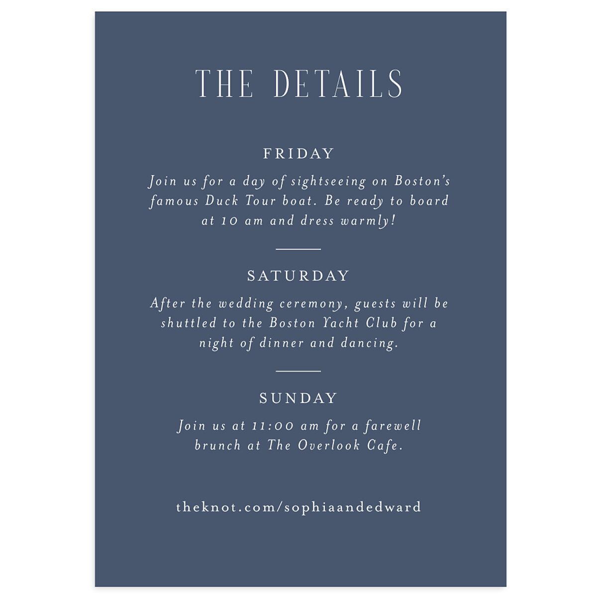 Boston Skyline Wedding Enclosure Cards