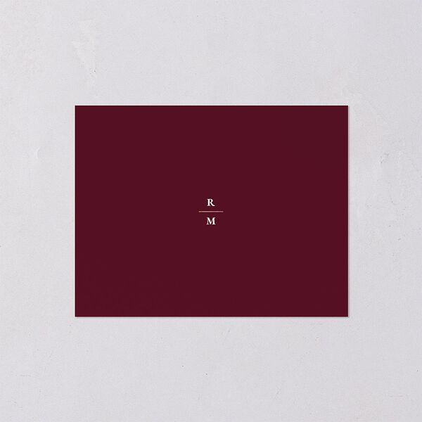 Gilded Botanical Save the Date Petite Cards Burgundy Signature smooth Blank No Standard