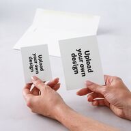 Upload Your Own Design Landscape QR Code RSVP Cards Pure White Signature Standard