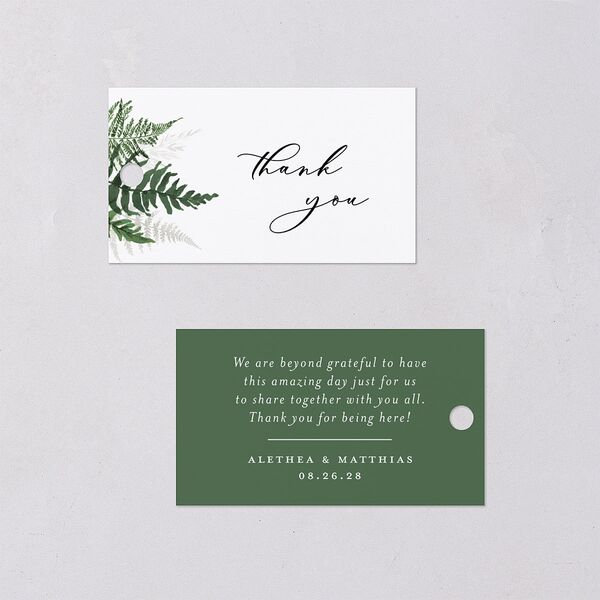 Woodsy Ferns Favor Gift Tags Scottish Green Signature