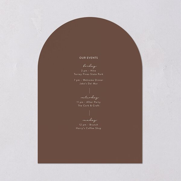 Monogram Arch Foil Wedding Invitations Gold Walnut Signature Blank Arch No