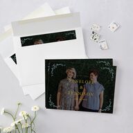 Cinematic Save the Date Cards Ultramarine Signature smooth Blank No