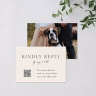 Simply Captured QR Code RSVP Cards Linen Signature Standard