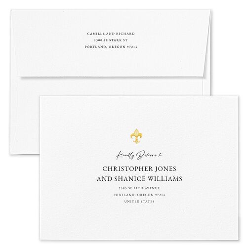New Orleans Wedding Invitation Envelopes Rose Ice Blue Recipient Address Standard Signature