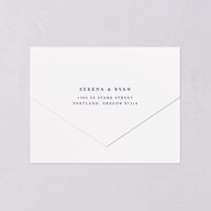 Elegant Garland Crest All-in-One Wedding Invitations Sapphire Signature Light Both Recipient and Return Addresses No