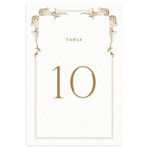 Vintage Ornate Frame Table Numbers Driftwood Signature