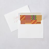 Ankara Print Wedding Invitations Gold Marigold Signature Blank No Standard
