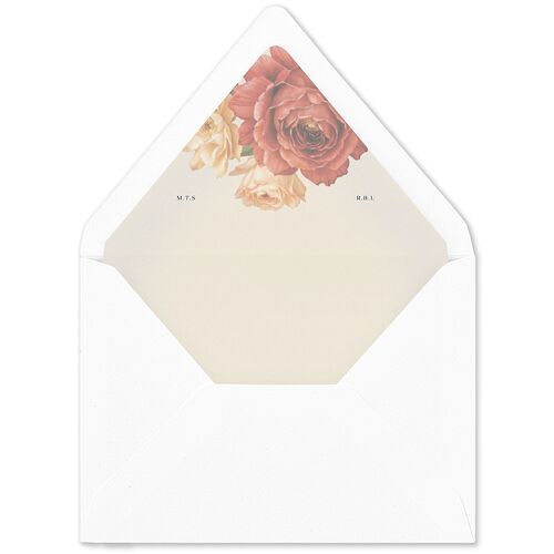 Vintage Awkward Photo Hearts Euro Envelope Liners Barely Peach Luxe