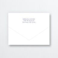 Vintage Toile All-in-One Wedding Invitations Sapphire Signature Light Both Recipient and Return Addresses No