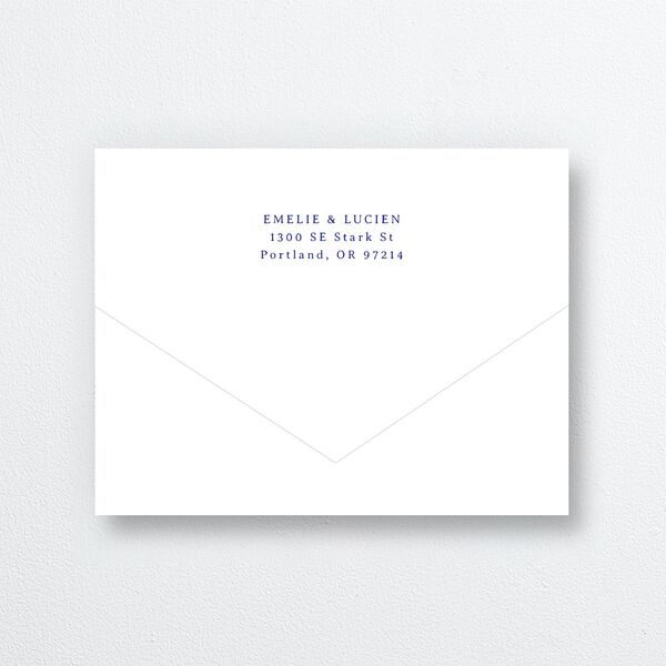 Vintage Toile All-in-One Wedding Invitations Sapphire Signature Light Both Recipient and Return Addresses No