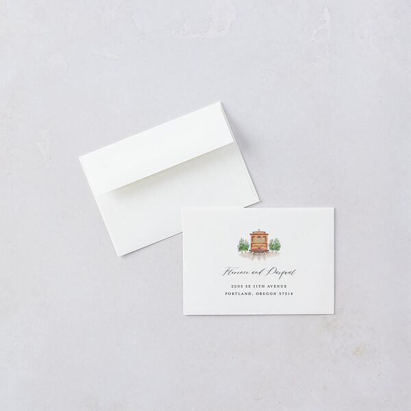 Scenic San Francisco Wedding Response Cards Pale Blue Signature Standard
