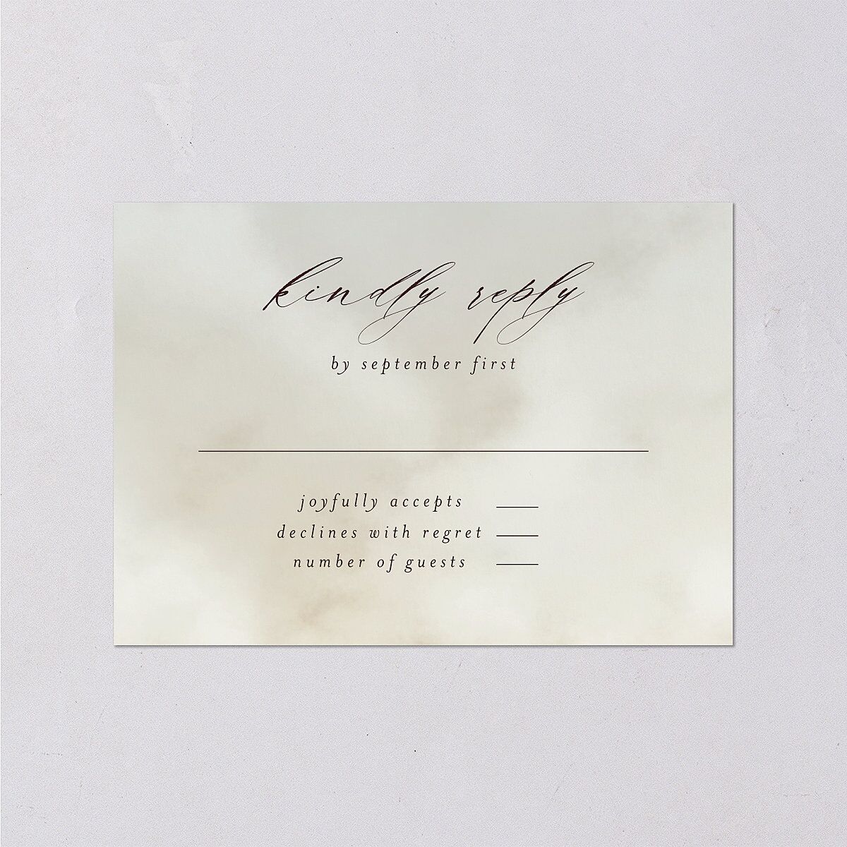 Western Valley Wedding Response Cards Tan Signature Standard