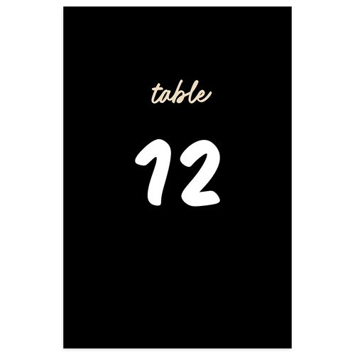 Modern Marker Table Numbers Midnight Signature