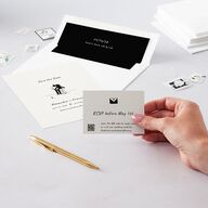 Customizable Couple QR Code RSVP Cards Couple 1 Signature Standard