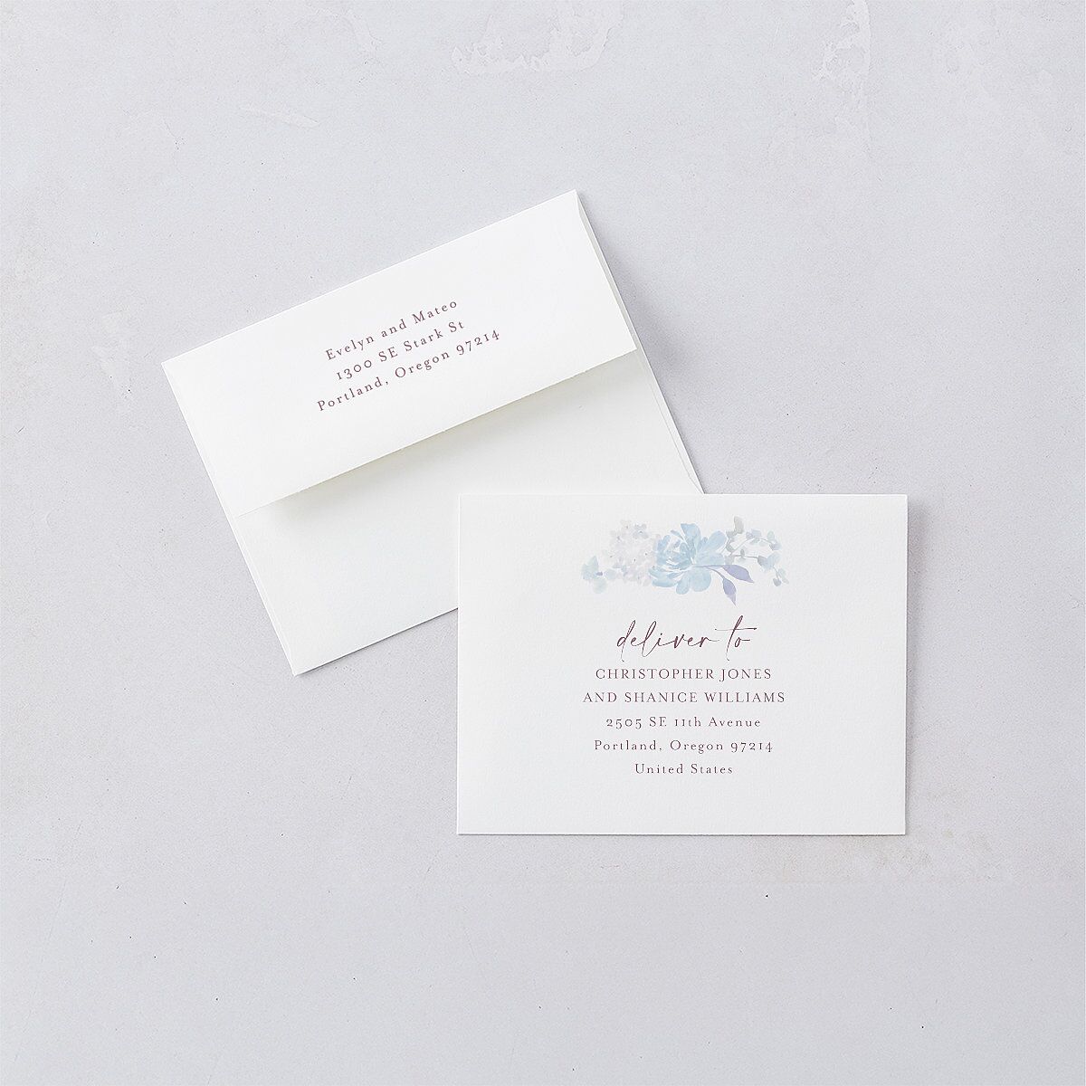 Hydrangea Garden Thank You Cards Gold Slate