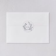 Natural Monogram Wedding Stickers Midnight Navy