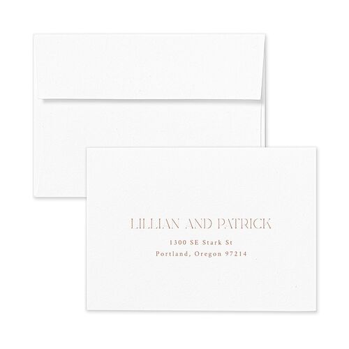 Blooming Frame Wedding Response Card Standard Envelopes Blue Standard Pink Cotton Return Address Signature
