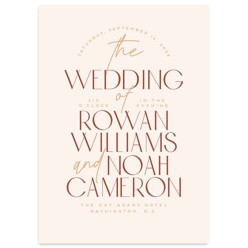 Headline Wedding Invitations Peony Signature Blank No Standard