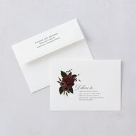 Dark Gothic Roses Wedding Invitations Burgundy Signature Blank No Standard