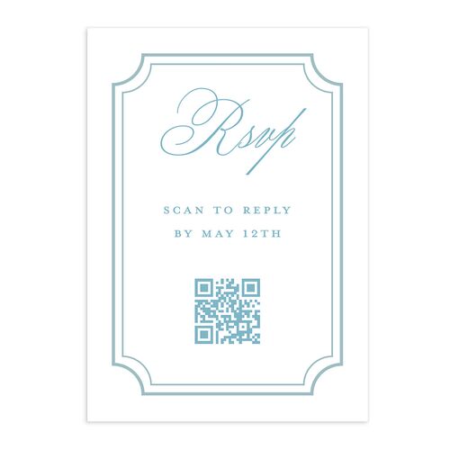 Elegant Eclectic QR Code RSVP Cards Salmon Signature Standard