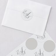 Exquisite Calligraphy Wedding Stickers Pure White