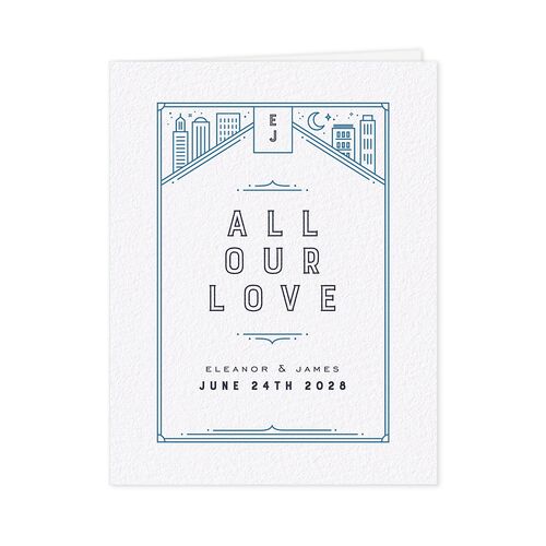 Iconic City Thank You Cards Moody Blue