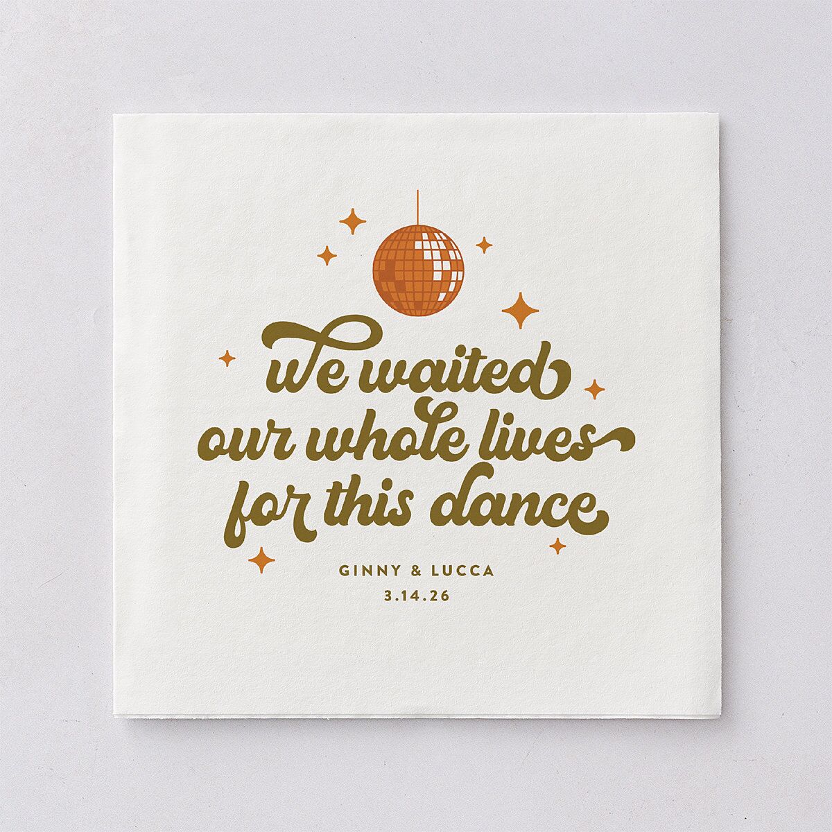 Disco Love Luncheon Napkins Umber Napkin Uncoined
