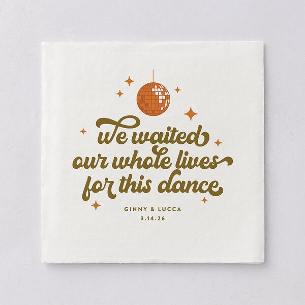 Disco Love Luncheon Napkins Umber Napkin Uncoined