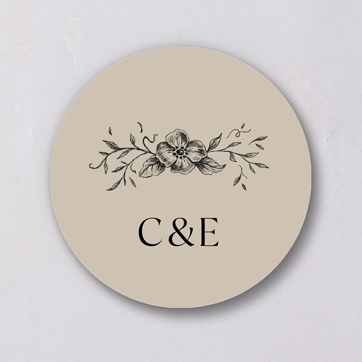 Antique Victorian Wedding Stickers Sand