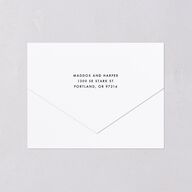 Vintage Hollywood All-in-One Wedding Invitations Licorice Signature Light Both Recipient and Return Addresses No