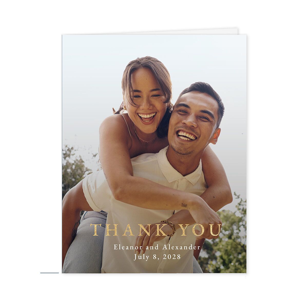 Timeless Floral Foil Thank You Cards
