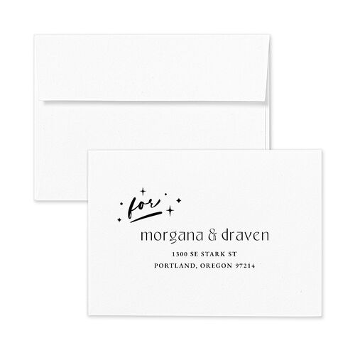Til Death Do We Disco Response Card Envelopes Licorice White Standard Return Address Signature