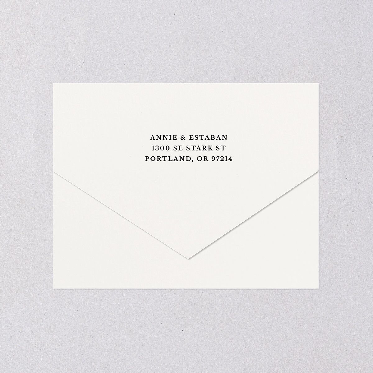 Vintage Candelabra with Bow All-in-One Wedding Invitations Bisque Signature Light Both Recipient and Return Addresses No