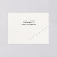 Vintage Candelabra with Bow All-in-One Wedding Invitations Bisque Signature Light Both Recipient and Return Addresses No