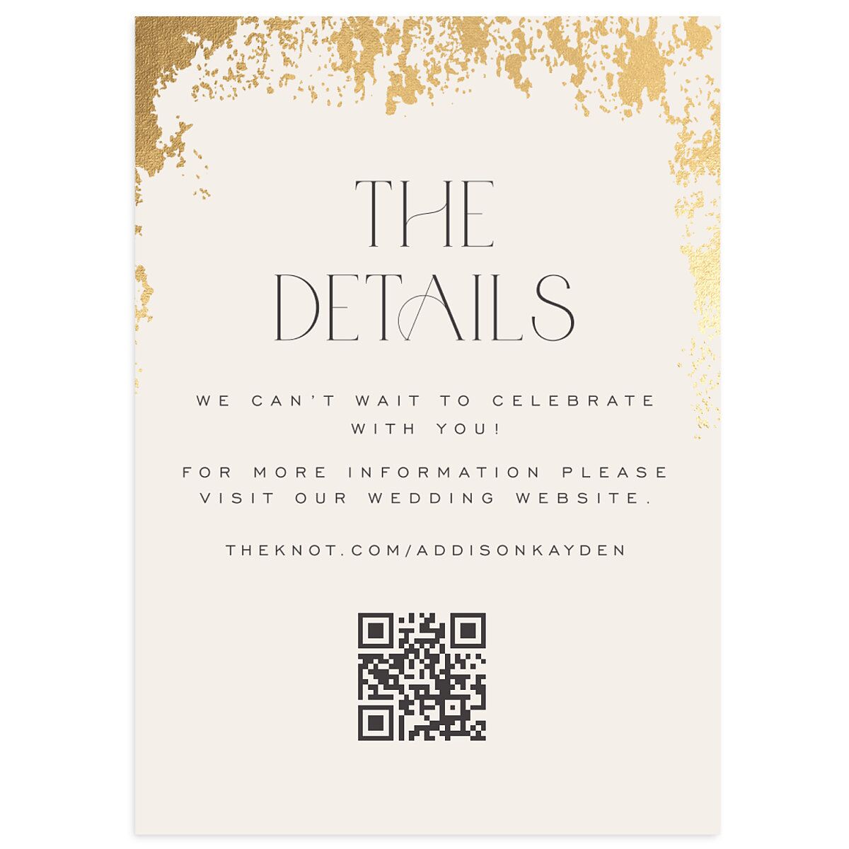 Metallic Edge Wedding Enclosure Cards