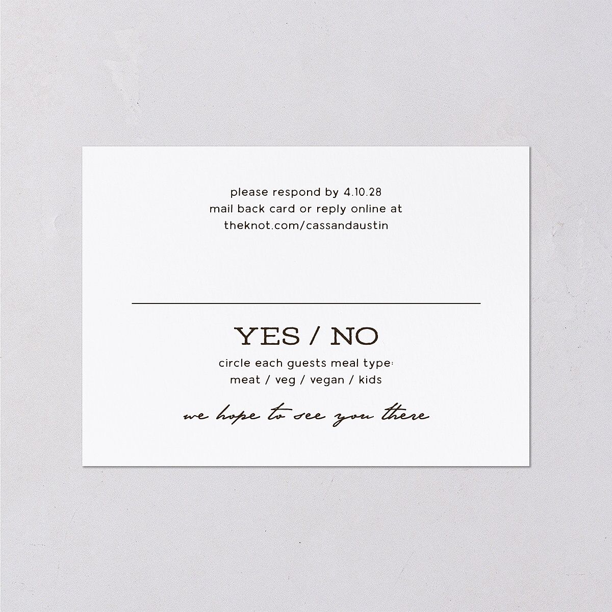 Southwestern Nouveau Wedding Response Cards Red Clay Signature Standard