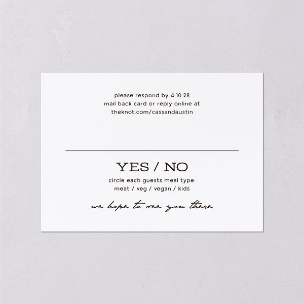 Southwestern Nouveau Wedding Response Cards Red Clay Signature Standard
