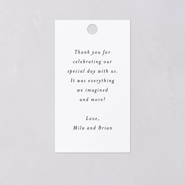 Aspen Favor Gift Tags Gold Pure White Signature