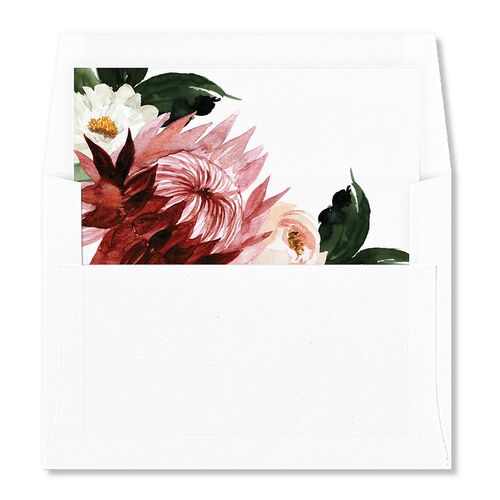 Striking Blooms Standard Envelope Liners Hunter Green Standard